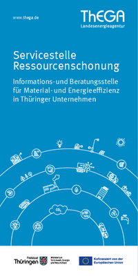 Cover Flyer - Servicestelle Ressourcenschonung, Informations- und Beratungsstelle für Material- und Energieeffizienz in Thüringer Unternehmen