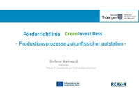 Präsentation: Stefanie Markwardt - GreenInvest Ress