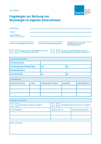 Fragebogen zur Nutzung von Bioenergie im eigenen Unternehmen